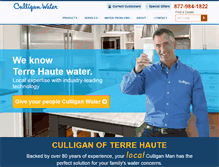 Tablet Screenshot of culliganofterrehaute.com